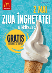 Ziua Inghetatei la McDonald’s, cel mai asteptat eveniment al inceputului de vara